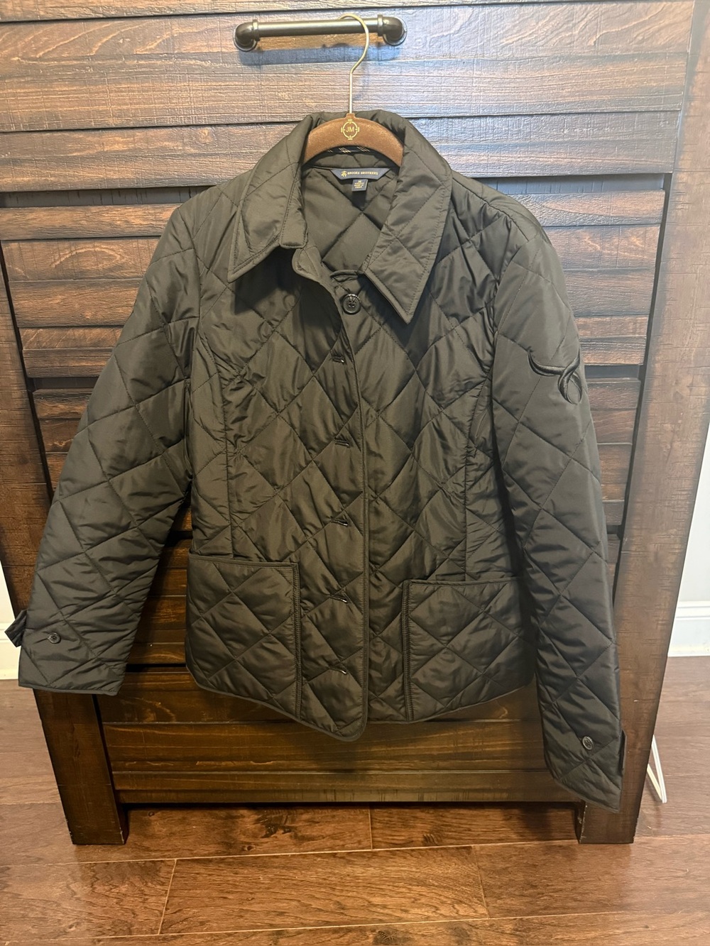 Brooks Brothers Women’s Black Quilted Jacket Size M